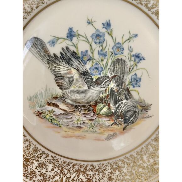 Lenox Mocking Birds Plate 1978 Boehm Design Original Box - Picture 2 of 7